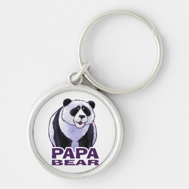 Papa Panda Bear Keychain (Front)