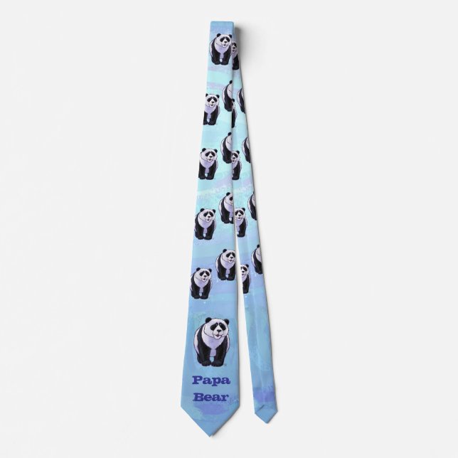 Papa Panda Bear Tie (Front)