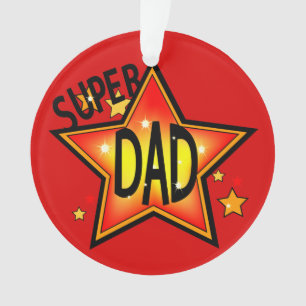 Papa Père Super étoile Ornement de Noël 2