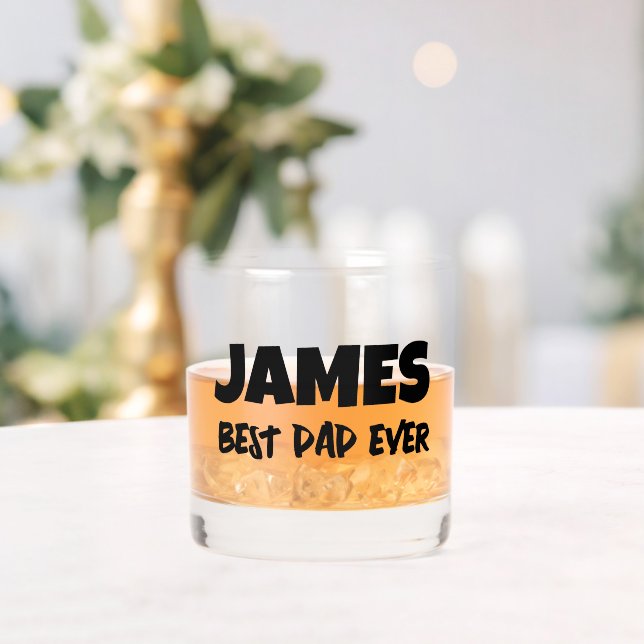PAPA PERSONNALISÉ MONOGRAMME EN VERRE DE WHISKEY (Insitu (Mariage))