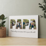 Papa Photo Collage Canvas<br><div class="desc">This is a photo collage that spells out the word PAPA along with a custom message. This is the perfect gift for dad for father’s day,  his birthday or Christmas.</div>