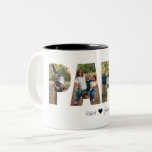 Papa Photo Collage, Father's day Gift Two-Tone Coffee Mug<br><div class="desc">This is a PAPA photo collage mug with 4 photos. This is the perfect gift for dad for father’s day,  his birthday or Christmas.</div>