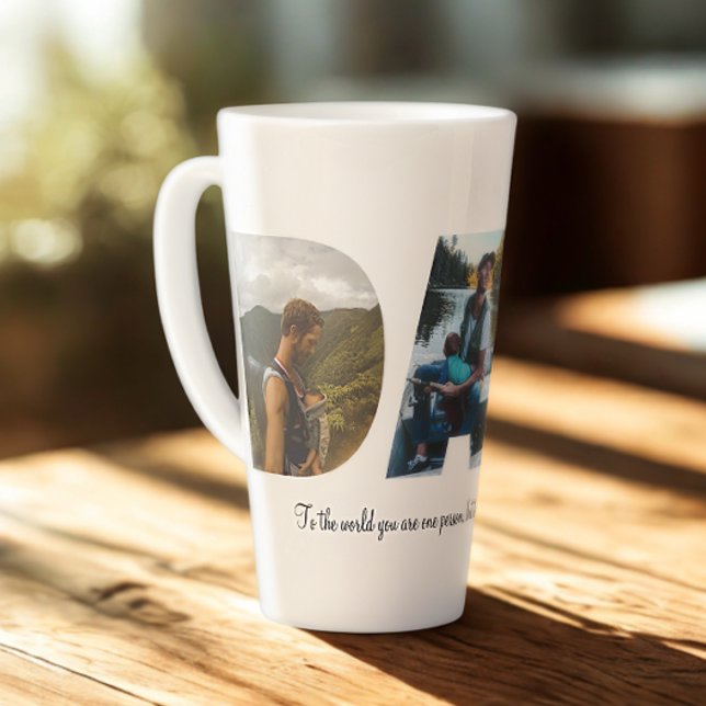 Papa Photo Collage Latte Mug pour Fête des pères (Créateur téléchargé)