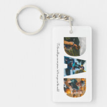 Papa Photo Collage Porte - clé pour Fête des pères