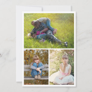 Papa Photo Collage Trois photos Carte Fête des pèr