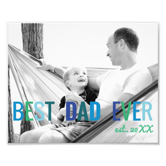 Papa Photo personnalisée Meilleur papa jamais avec (Devant)