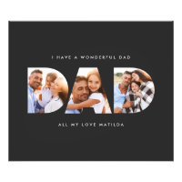 Papa photo typographie moderne cadeau enfant