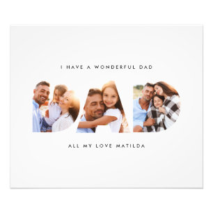 Papa photo typographie moderne cadeau enfant
