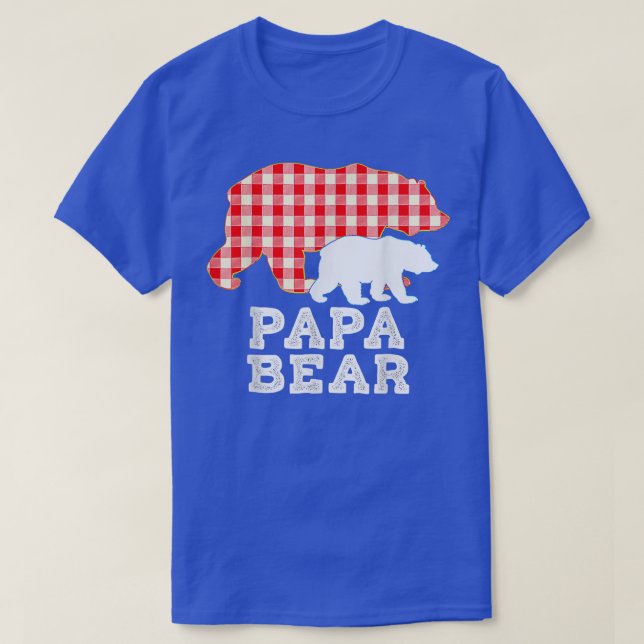 Papa Plaid Great Bear Daddy Grandpa Father Day Pro T-Shirt (Design Front)