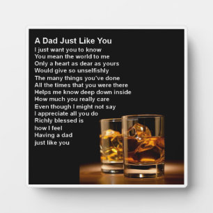 Papa Poem Plaque - Whisky Design