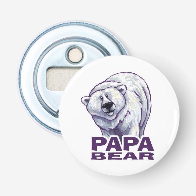 Papa Polar Bear Bottle Opener (Front)