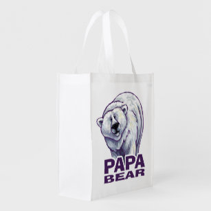 Papa Polar Bear Reusable Grocery Bag