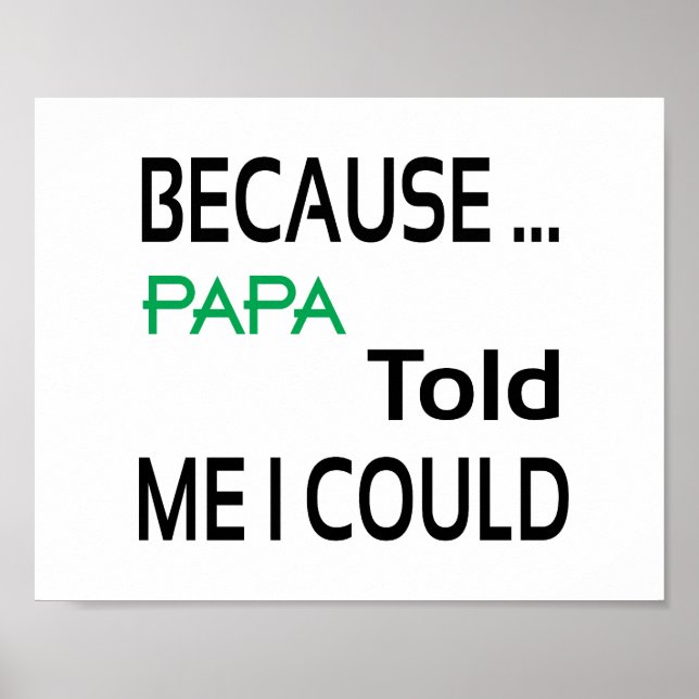 Papa Poster (standard picture frame size) (Front)