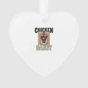 Papa Poule Drôle Coq Vintage Vecteur Chemise_1