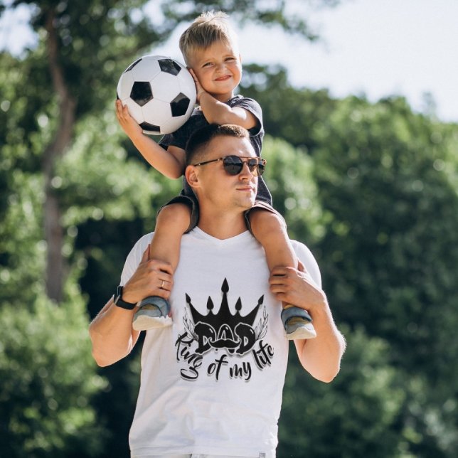 Papa Roi de ma vie Fête des pères moderne T-shirt (Créateur téléchargé)