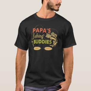 Papa’s Fishing Buddies Personalized grandkids Name T-Shirt