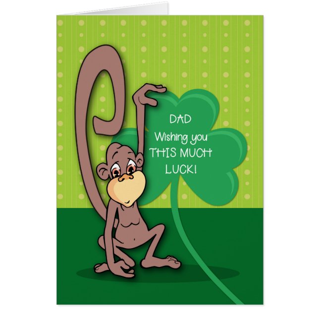 Papa, Saint Patrick's Day Monkey avec Shamrock (Devant)