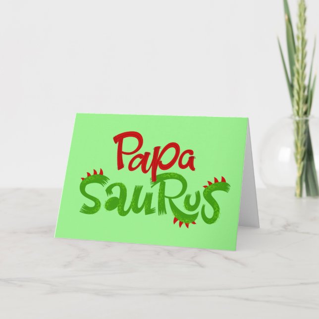 Papa Saurus Graphic Card (Front)