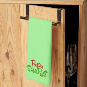 Papa Saurus Graphic Kitchen Towel