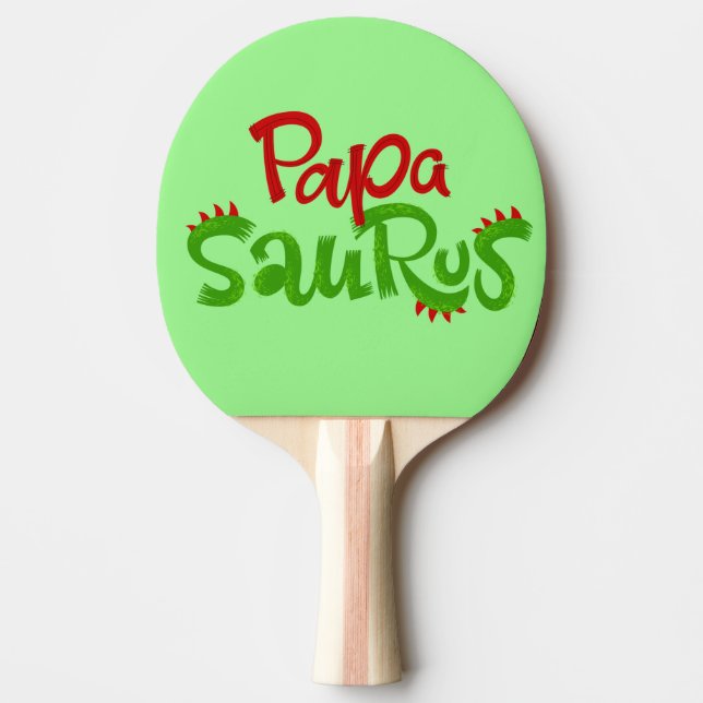 Papa Saurus Graphic Ping Pong Paddle (Front)