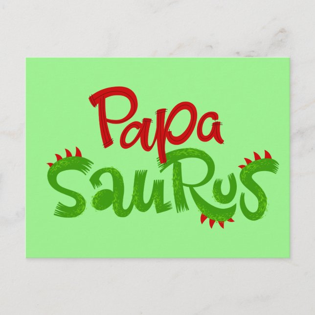Papa Saurus Graphic Postcard (Front)
