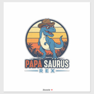 Papa Saurus Rex Cowboy Dinosaur Vintage Shirt_1