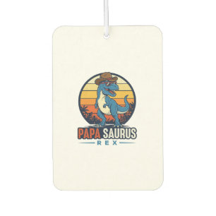 Papa Saurus Rex Cowboy Dinosaur Vintage Shirt_1 Air Freshener