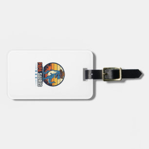 Papa Saurus Rex Cowboy Dinosaur Vintage Shirt_1 Luggage Tag