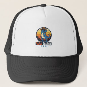 Papa Saurus Rex Cowboy Dinosaur Vintage Shirt_1 Trucker Hat