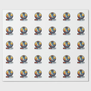 Papa Saurus Rex Cowboy Dinosaur Vintage Shirt_1 Wrapping Paper