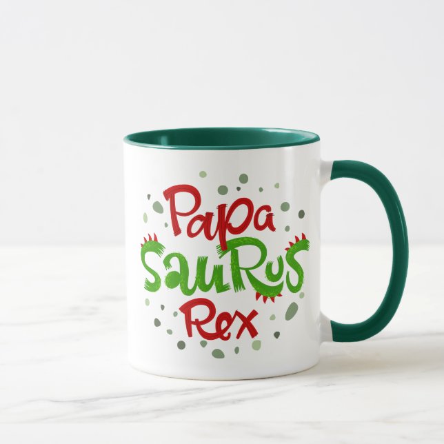 Papa Saurus Rex Graphic Mug (Right)