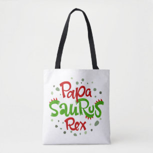 Papa Saurus Rex Graphic Tote Bag