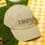 Papa Simple Trendy Modern Typography Custom Embroidered Hat<br><div class="desc">Papa Simple Trendy Modern Typography Custom Embroidered Baseball Cap features the simple modern embroidered text "Papa". Perfect as a gift for Papa for Father's Day,  Christmas,  birthday and more. Created by Evco Studio www.zazzle.com/store/evcostudio</div>