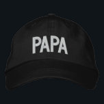 Papa Simple Trendy Modern Typography Custom Embroidered Hat<br><div class="desc">Papa Simple Trendy Modern Typography Custom Embroidered Baseball Cap features the simple modern embroidered text "Papa". Perfect as a gift for Papa for Father's Day,  Christmas,  birthday and more. Created by Evco Studio www.zazzle.com/store/evcostudio</div>
