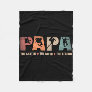 Papa Skater Myth Legend Skateboard Skateboarding D Fleece Blanket