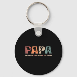 Papa Skater Myth Legend Skateboard Skateboarding D Keychain