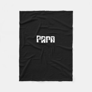 Papa Skier Skiing Dad Ski Cute Christmas Gift Fleece Blanket