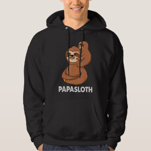 Papa Sloth Lazy Sloths Animal Father's Day Hoodie