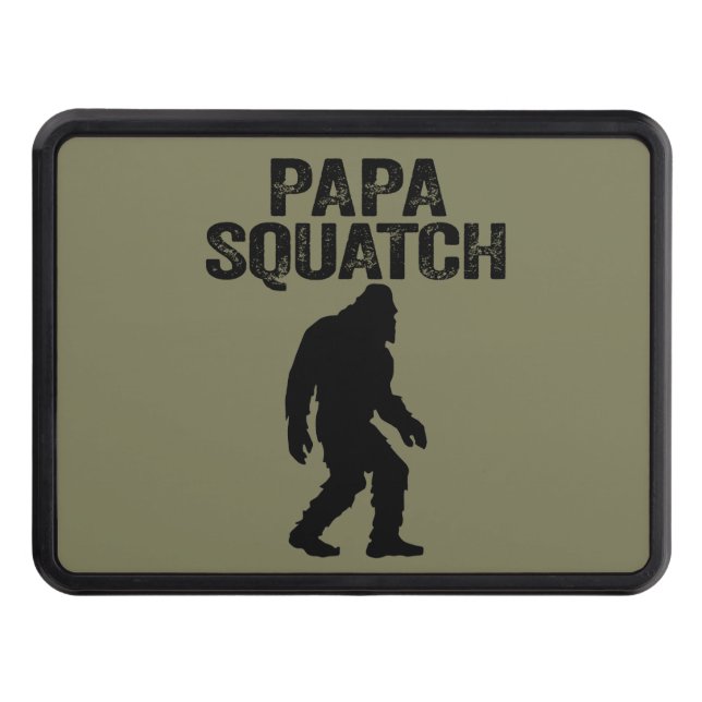 Papa Squatch Funny Bigfoot - Father's Day Gift Trailer Hitch Cover (Front)