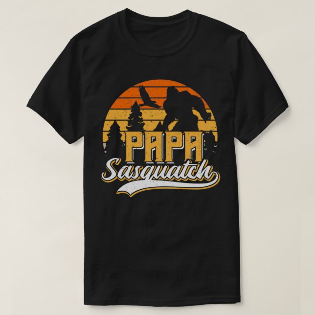 Papa Squatch Funny Dad Bigfoot Fathers Day Gift T-Shirt (Design Front)