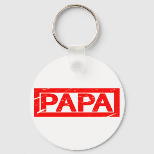 Papa Stamp Keychain