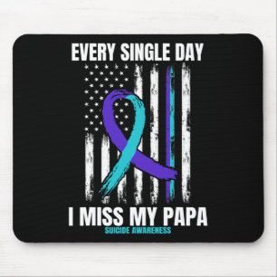 Papa Suicide Awareness Prevention Usa American Fla Mouse Pad