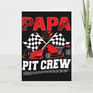 Papa T Crew Racing Family Race Car Birthday Boy  Card