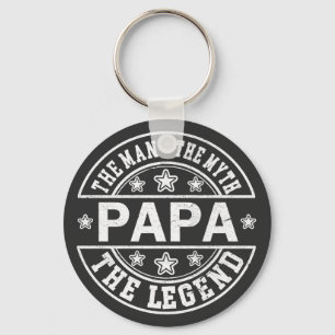 Papa The Man The Myth The Legend Father Day Keychain