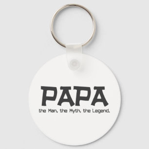 Papa the Man the Myth the Legend Keychain