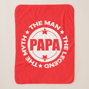 Papa. The Man. The Myth. The Legend. Sherpa Blanket