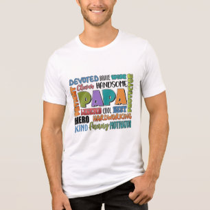Papa — The Many Hats He Wears T-Shirt Tri-Blend Shirt
