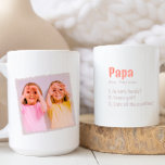 Papa Traits Birthday Father's Day Photo Coffee Mug<br><div class="desc">Customize all the text on the back.</div>