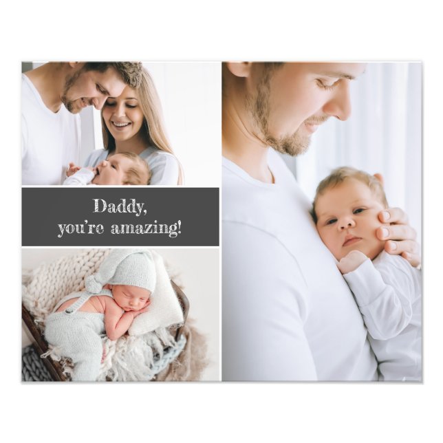 Papa, tu es extraordinaire Photo collage personnal (Devant)