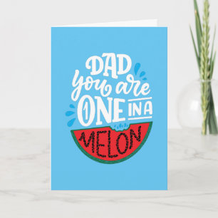 Papa, tu es un melon à part Pun Carte personnalisé